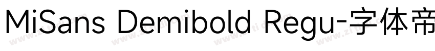 MiSans Demibold Regu字体转换